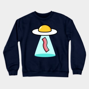 Breakfast Egg Bacon  UFO Sci Fi Crewneck Sweatshirt